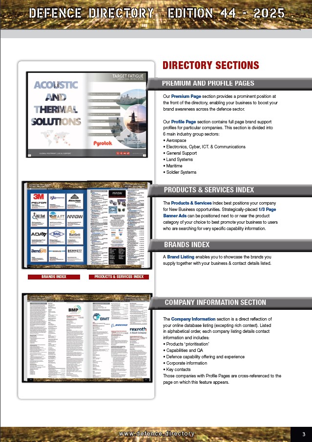 Australian & New Zealand Defence Directory Media Kit Page 3